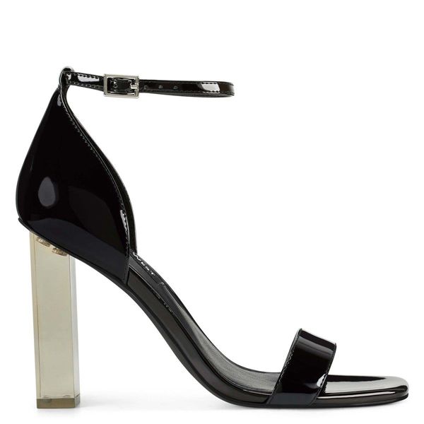 Nine West Zariah Ankle Strap Black Heeled Sandals | South Africa 62Z65-9E22
